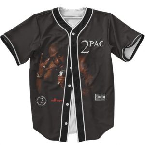 2Pac Shakur All Eyez On Me Cover Design Dope Baseball Jersey - Rappers Merch