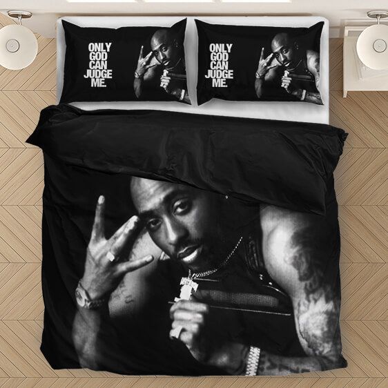 2pac Shakur Only God Can Judge Me West Side Dope Bedding Set - Rappers Merch