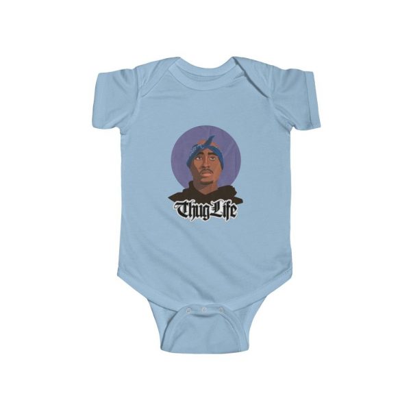 Rapper Tupac Makaveli Shakur Thug Life Cool Baby Toddler Onesie - Rappers Merch
