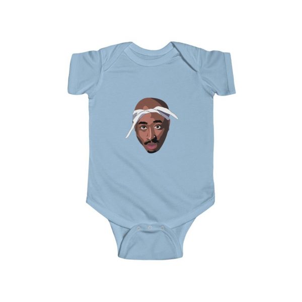 Legendary Rapper Tupac Shakur Head Art Baby Toddler Onesie - Rappers Merch