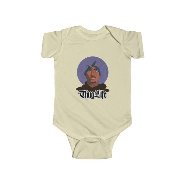 Rapper Tupac Makaveli Shakur Thug Life Cool Baby Toddler Onesie - Rappers Merch