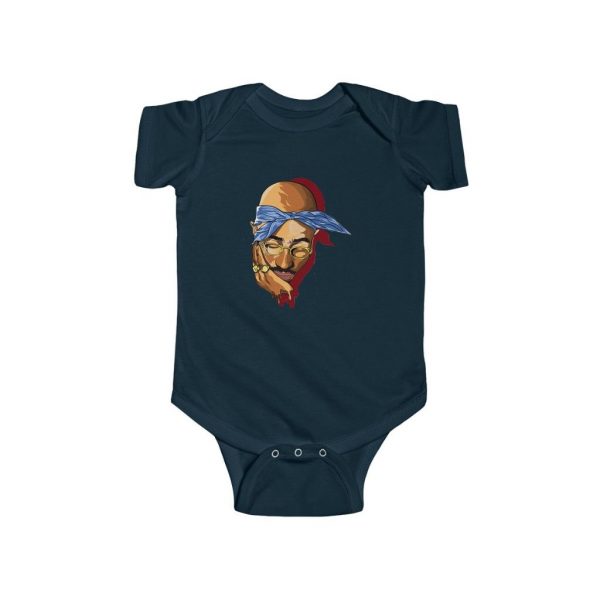 Awesome Tupac Shakur Signature Bandana Look Baby Onesie - Rappers Merch