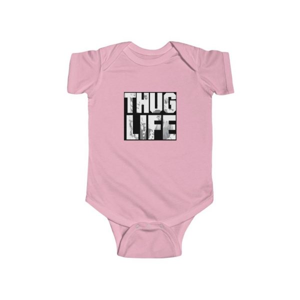 Thug Life Tupac Makaveli Shakur Minimalist Baby Bodysuit - Rappers Merch
