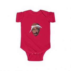Rapper huyền thoại Tupac Shakur Head Art Baby Toddler Onesie - Rappers Merch