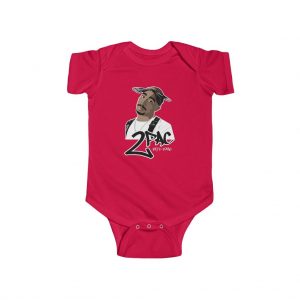 Rapper 2Pac Makaveli Black Bandana Art Baby Toddler Onesie - Rappers Merch