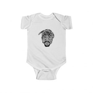 Tribute To 2pac All Eyez On Me Thug Life Face Baby Bodysuit - Rappers Merch