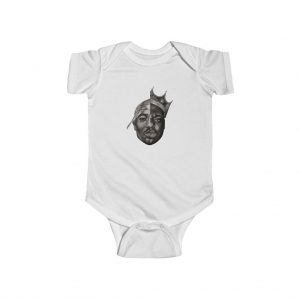 2Pac Shakur And Biggie Smalls Face-Off Monochrome Baby Onesie - Rappers Merch