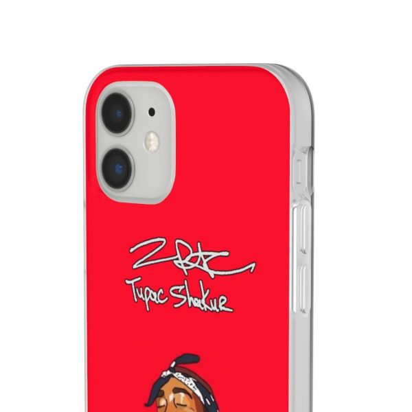 Angel 2Pac Makaveli Shakur Singing Awesome Red iPhone 12 Case - Rappers Merch