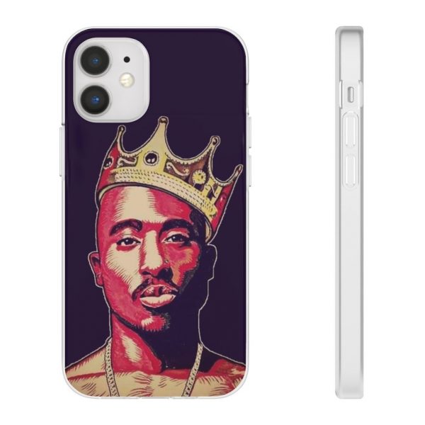 Rapper 2Pac Amaru Shakur Wearing Crown Cool iPhone 12 Case - Rappers Merch