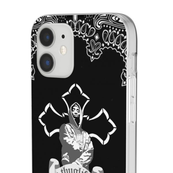 2pac Shakur Thug Life Bandana Pattern Dope iPhone 12 Case - Rappers Merch