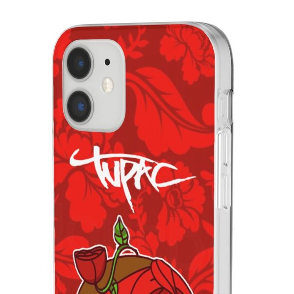 Tupac Shakur Makaveli Red Rose Art Awesome iPhone 12 Case - Rappers Merch