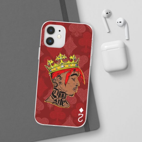 Tupac Makaveli Wearing Crown Cool Diamond Card iPhone 12 Case - Rappers Merch