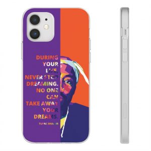 Tupac Amaru Shakur Motivational Quote Colorful iPhone 12 Case - Rappers Merch