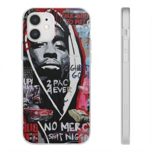 Badass Ghetto Tupac Amaru Shakur Collage Art iPhone 12 Case - Rappers Merch