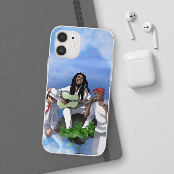 Tupac Shakur MJ & Bob Marley Jamming On Heaven iPhone 12 Case - Rappers Merch
