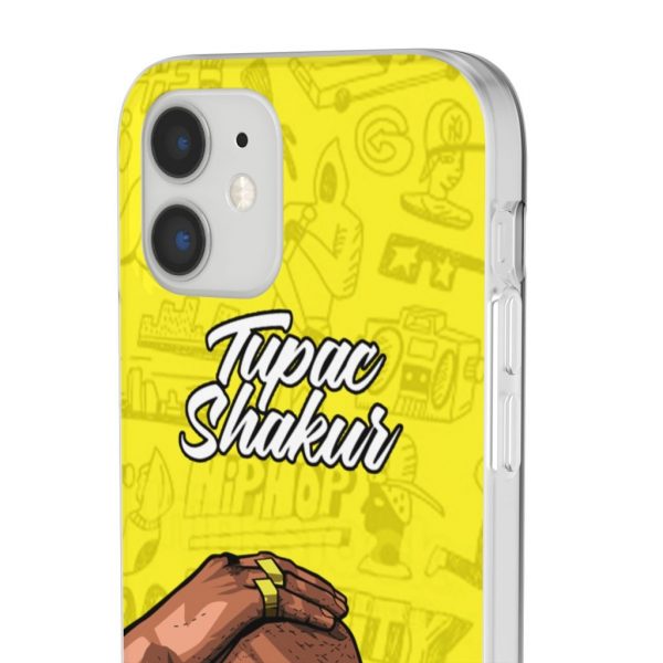 American Rapper Tupac Amaru Shakur Art Yellow iPhone 12 Case - Rappers Merch