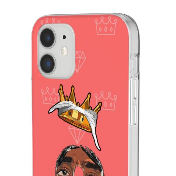 2Pac Shakur Crown & Bandana Minimalistic Art iPhone 12 Case - Rappers Merch