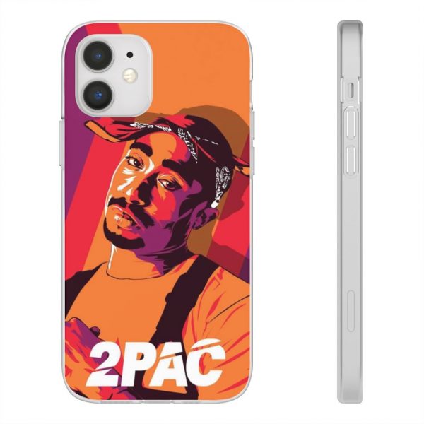 Multi-Color Tupac Shakur Hip-Hop Art Cool iPhone 12 Case - Rappers Merch