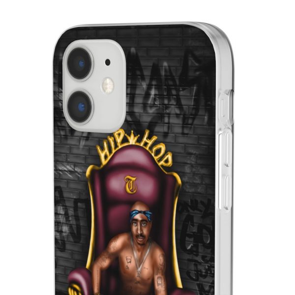 Hip-Hop King Tupac Shakur Sitting Badass iPhone 12 Case - Rappers Merch
