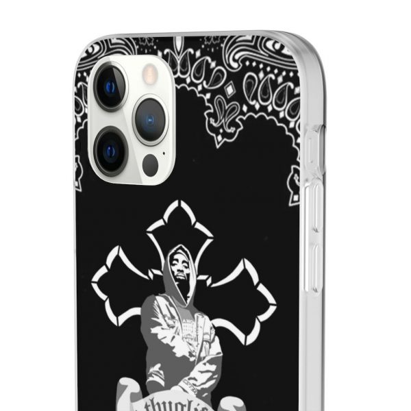 2pac Shakur Thug Life Bandana Pattern Dope iPhone 12 Case - Rappers Merch