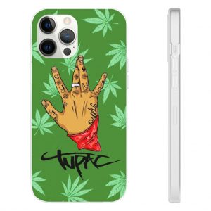 Tupac Shakur Iconic Gang Sign Minimalist Art iPhone 12 Case - Rappers Merch