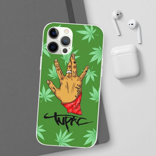 Tupac Shakur Iconic Gang Sign Minimalist Art iPhone 12 Case - Rappers Merch