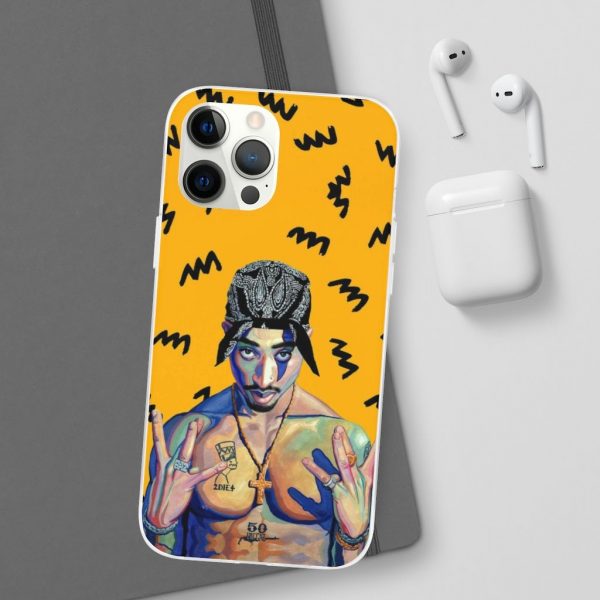 2pac Shakur Thug Life Pose Awesome Yellow iPhone 12 Case - Rappers Merch
