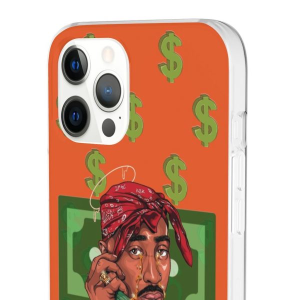 Tupac Makaveli Shakur Dollar Art Cool Orange iPhone 12 Case - Rappers Merch