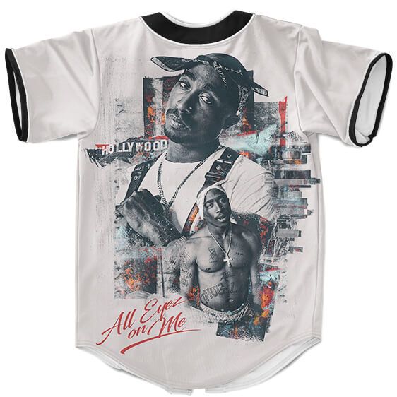 All Eyez On Me Tupac Amaru Dope Collage Art Baseball Jersey - Rappers Merch