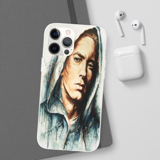 American Rapper Eminem Portrait Drip Art iPhone 12 Case - Rappers Merch