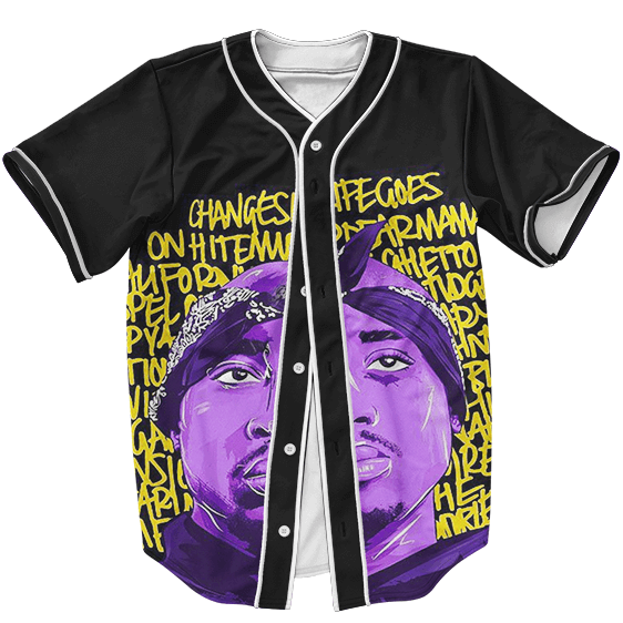 Awesome Popular Song by Tupac Shakur Artwork Baseball Jersey - Rappers Merch