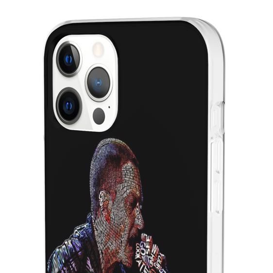 Awesome Typography Portrait Eminem iPhone 12 Fitted Case - Rappers Merch