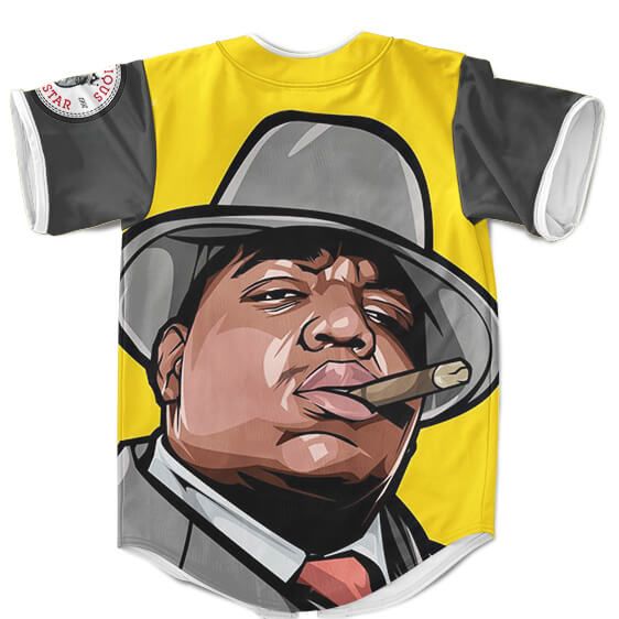 Gentleman Biggie Smalls Dope Black and Yellow Baseball Jersey - Rappers Merch