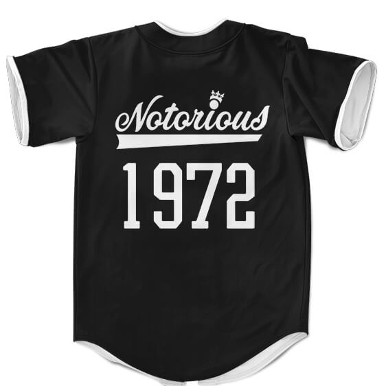 Big Poppa Notorious BIG 1972 Birthyear Clean Black Dope Baseball Uniform - Rappers Merch
