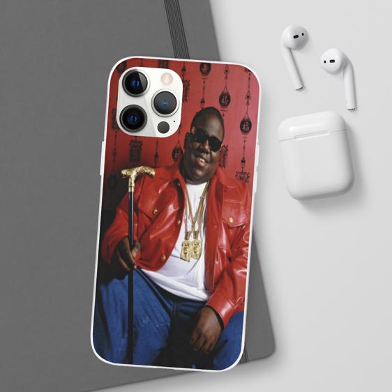 Biggie Smalls Happy Vibe Holding His Cane iPhone 12 Cover - Rappers Merch