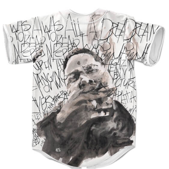 Biggie Smalls It Was All A Dream Abstract Watercolor Art Cool Baseball Jersey - Rappers Merch