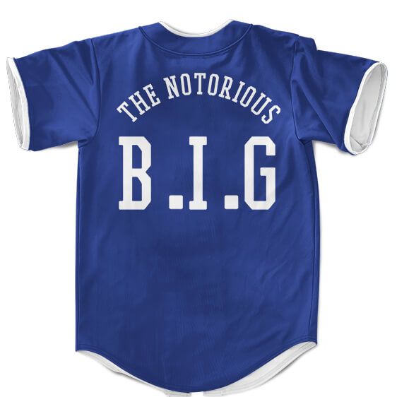 Biggie Smalls MLB Los Angeles Dodgers Inspired Blue Baseball Jersey - Rappers Merch
