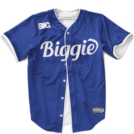 Biggie Smalls MLB Los Angeles Dodgers Inspired Blue Baseball Jersey - Rappers Merch