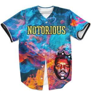 Biggie Smalls Rapper Trippy Smoke Design Amazing Baseball Jersey - Rappers Merch