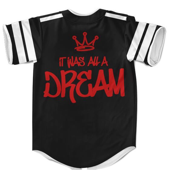 Biggie Smalls The Notorious BIG It Was All A Dream Cool Black Baseball Jersey - Rappers Merch