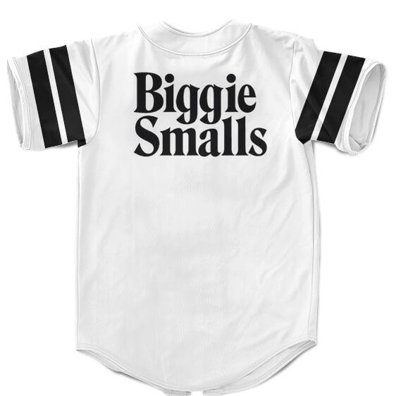 Biggie Smalls The Notorious Minimalist White Amazing Baseball Jersey - Rappers Merch