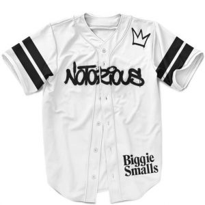 Biggie Smalls The Notorious Minimalist White Amazing Baseball Jersey - Rappers Merch