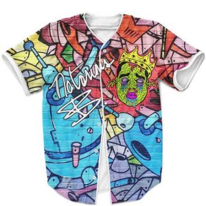 Biggie Thug Zombie Acid Drip Art Graffiti Colorful Baseball Jersey - Rappers Merch