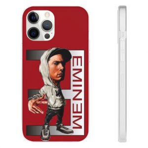 Cool Eminem Caricature Art Red iPhone 12 Bumper Case - Rappers Merch