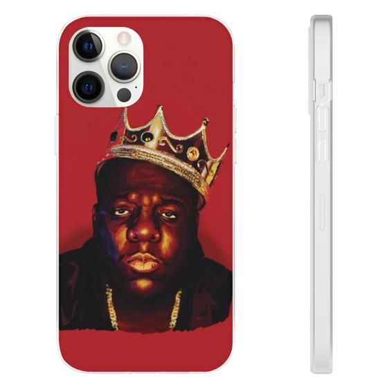 Crowned Gangsta Rapper Notorious B.I.G. Red iPhone 12 Case - Rappers Merch