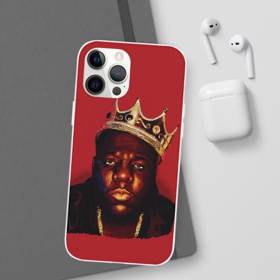 Crowned Gangsta Rapper Notorious B.I.G. Red iPhone 12 Case - Rappers Merch