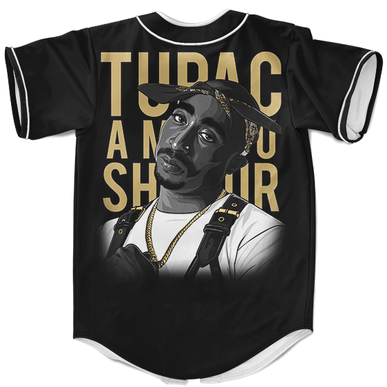 Dope Black & White Tupac Amaru Shakur Art Cool Baseball Jersey - Rappers Merch