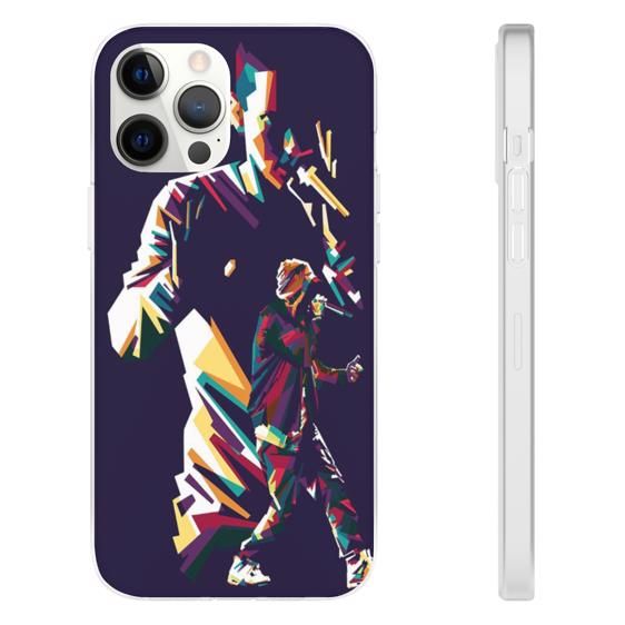 Double Abstract Silhouette Eminem iPhone 12 Fitted Case - Rappers Merch