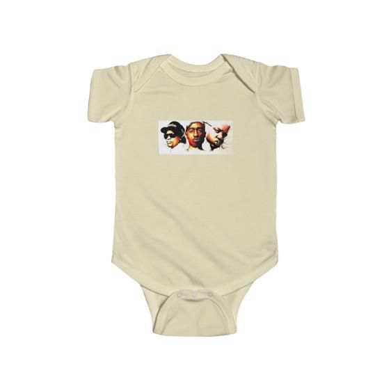 Eazy-E Tupac & Biggie Monsters Under The Bed Cover Baby Onesie - Rappers Merch