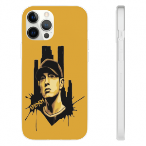 Eminem Face Portrait Detroit City iPhone 12 Bumper Case - Rappers Merch